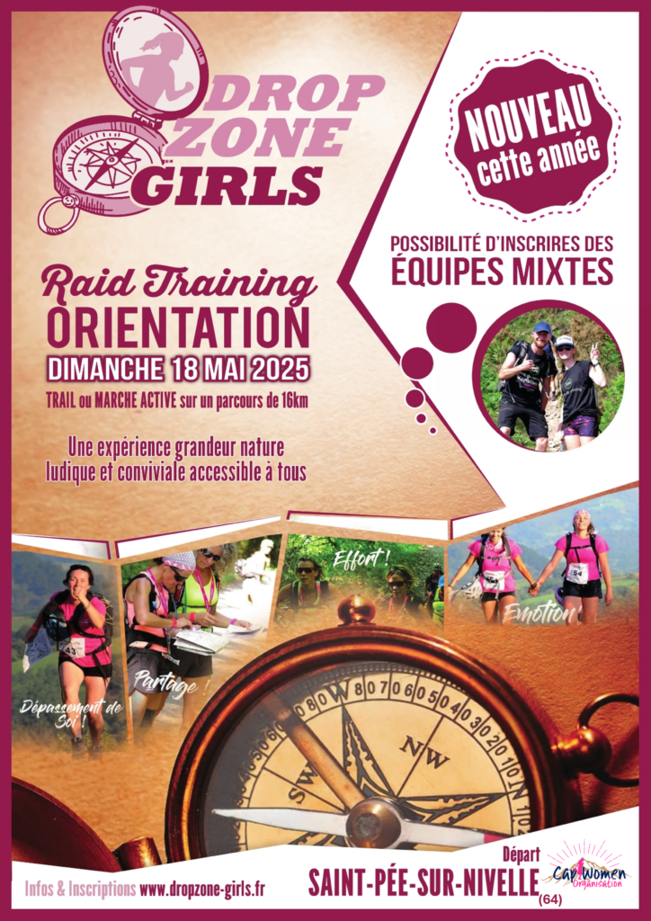 Affiche 2025 Raid Training Orientation Dropzone Girls